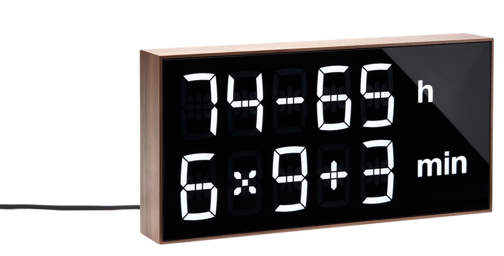 Digital Clock LED Digitaluhr  / Tischuhr / Wanduhr Wood Holz Walnuss Albert Clock 